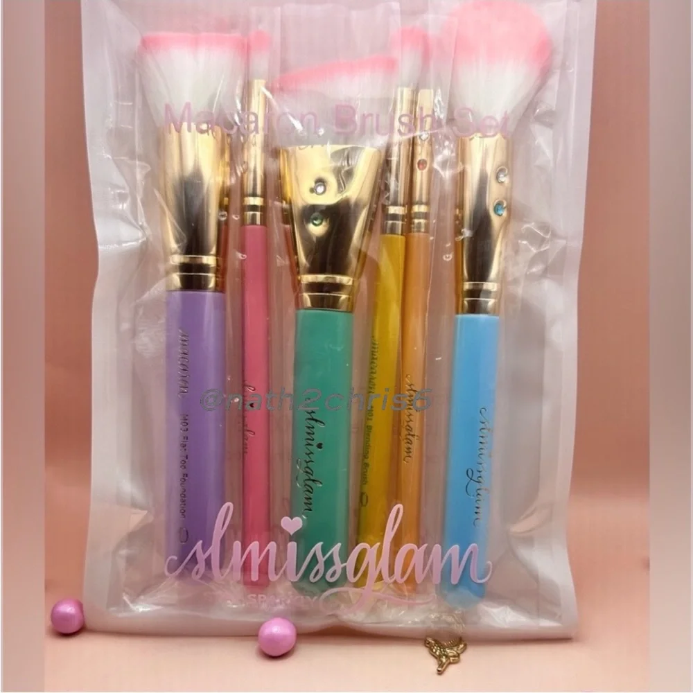 Slmissglam Macaron Brush set Limited Edition. 6pc New